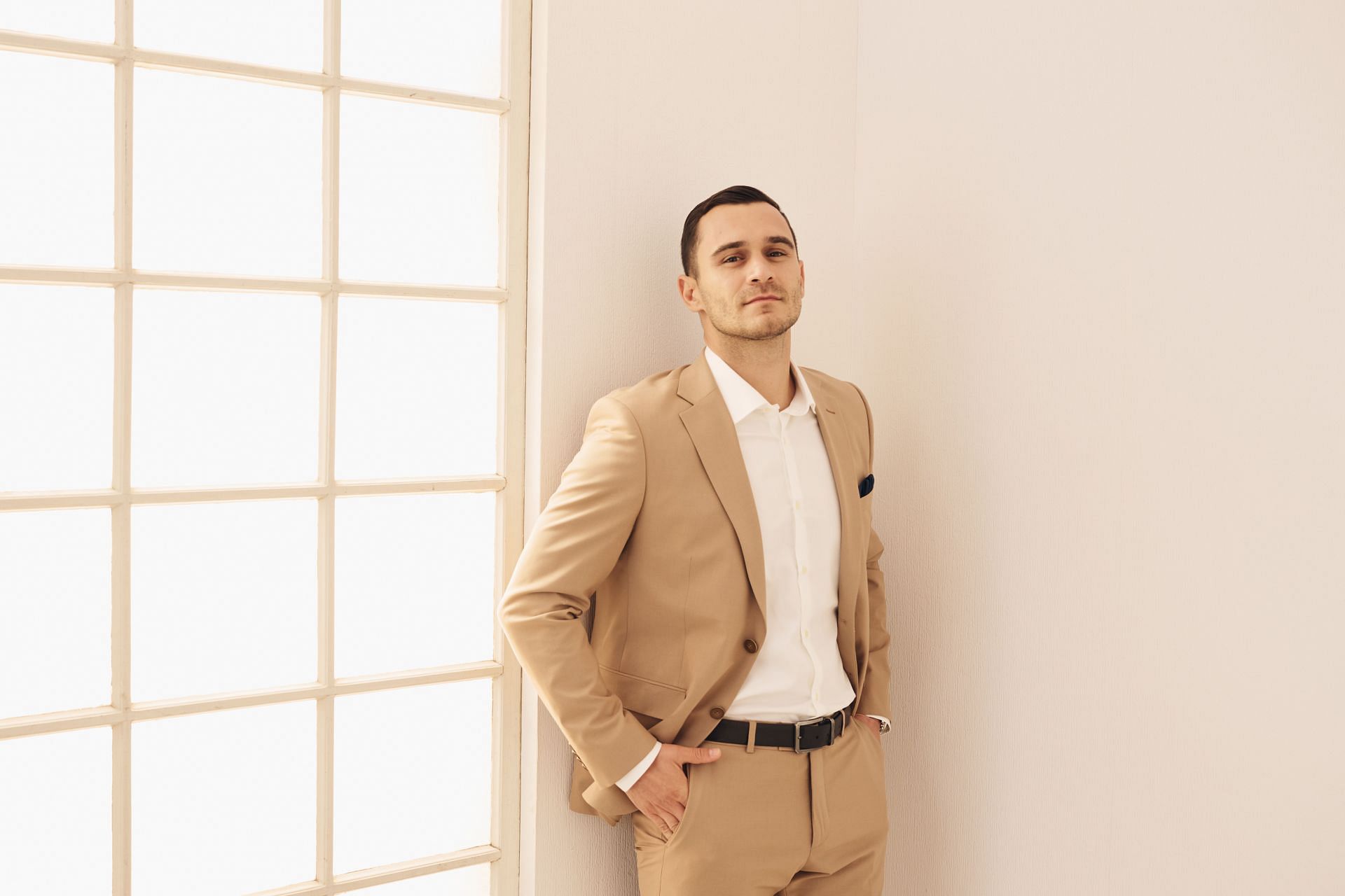 Julian Kostov of 'Triumph' poses in the Getty Images Portrait Studio (Image via Getty)